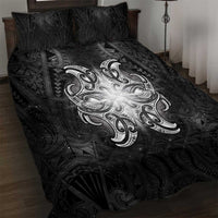 New Zealand Matariki Quilt Bed Set Maori Moko Black Galaxy LT05 Black - Polynesian Pride