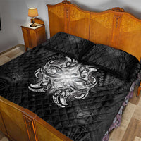 New Zealand Matariki Quilt Bed Set Maori Moko Black Galaxy LT05 - Polynesian Pride