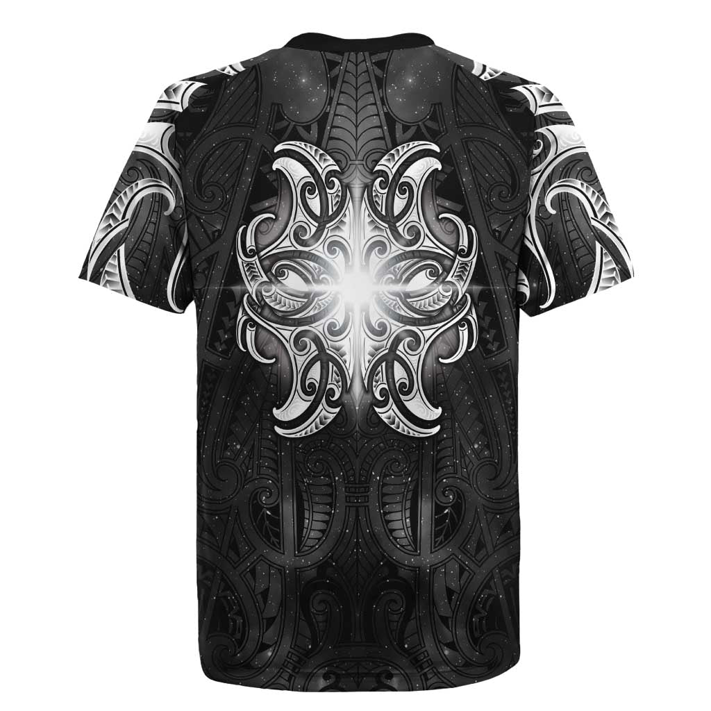New Zealand Matariki Rugby Jersey Maori Moko Black Galaxy LT05 - Polynesian Pride