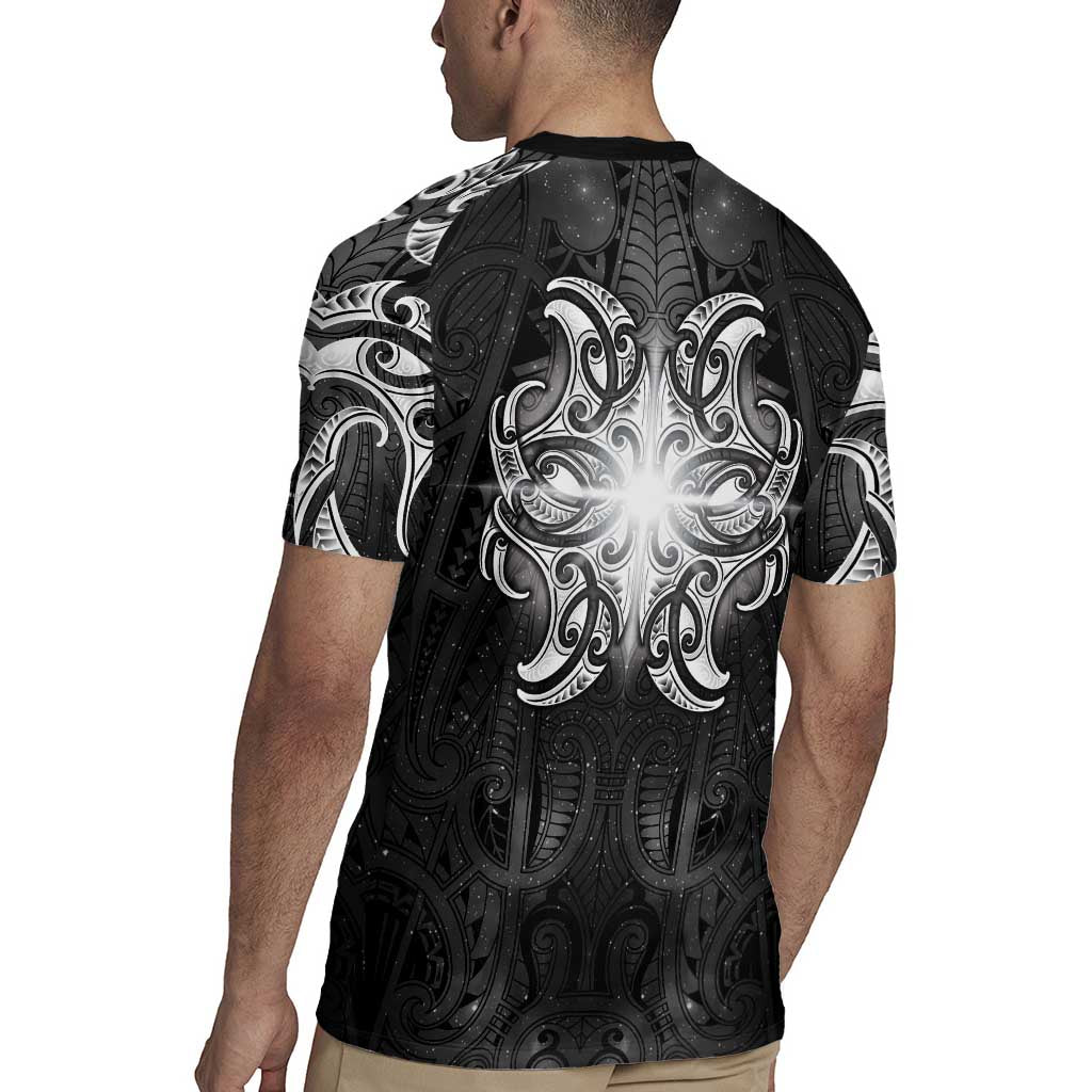 New Zealand Matariki Rugby Jersey Maori Moko Black Galaxy LT05 - Polynesian Pride