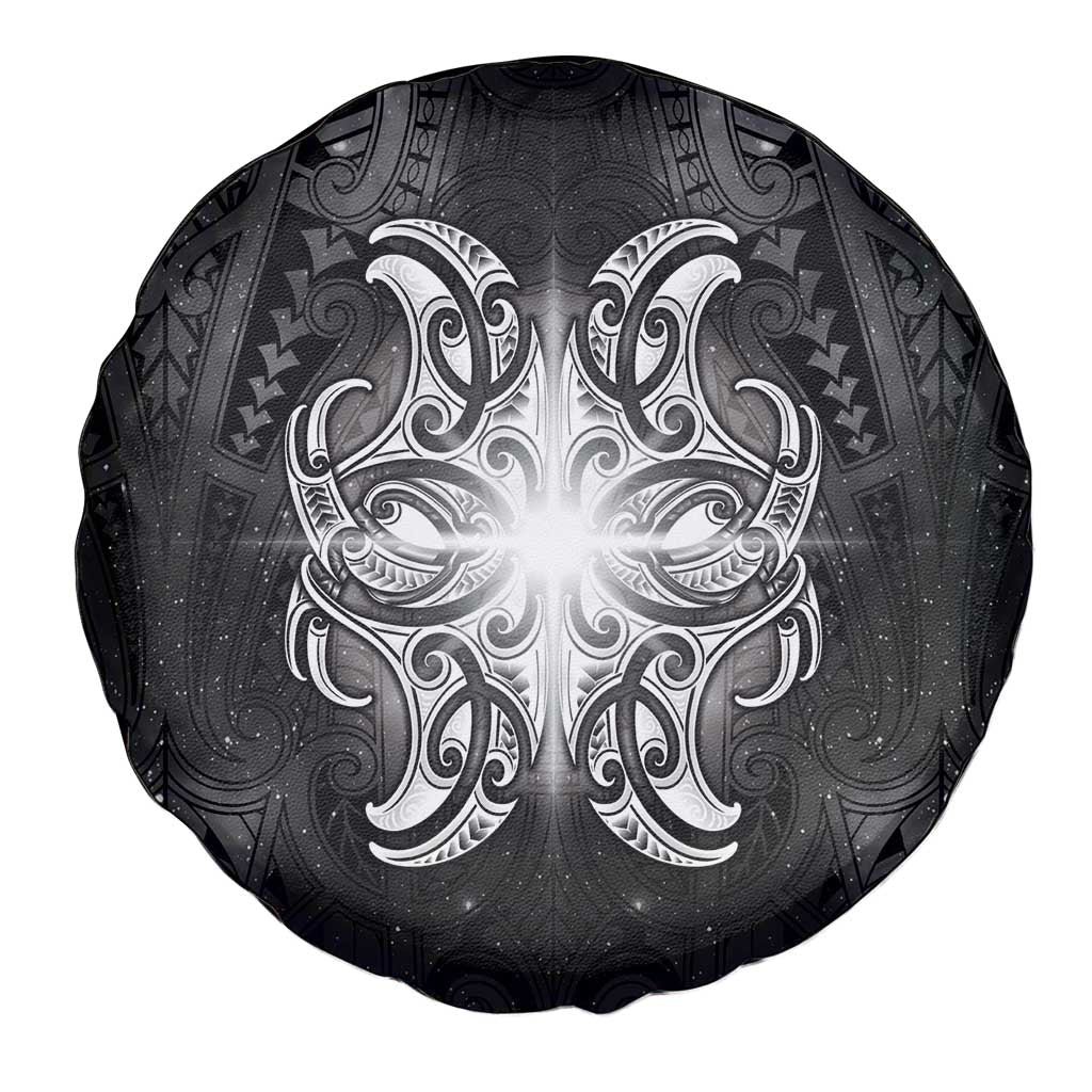 New Zealand Matariki Spare Tire Cover Maori Moko Black Galaxy LT05 - Polynesian Pride