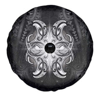 New Zealand Matariki Spare Tire Cover Maori Moko Black Galaxy LT05 - Polynesian Pride