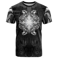 New Zealand Matariki T Shirt Maori Moko Black Galaxy LT05 Black - Polynesian Pride