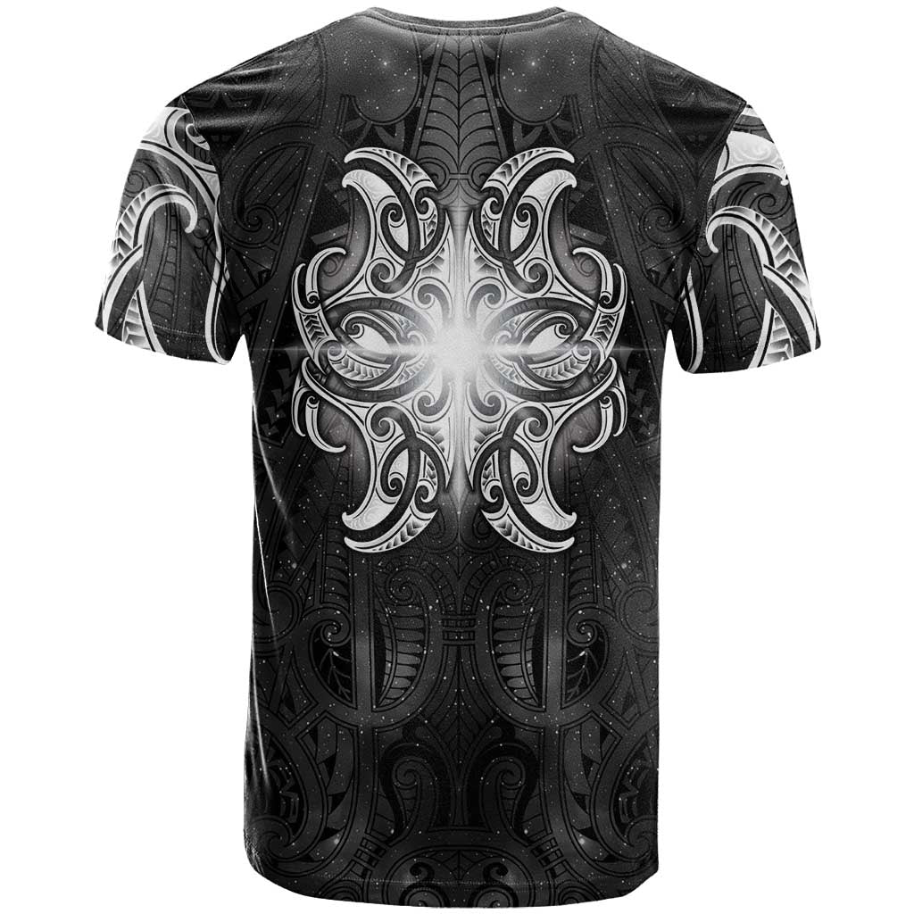 New Zealand Matariki T Shirt Maori Moko Black Galaxy LT05 - Polynesian Pride