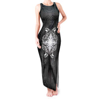 New Zealand Matariki Tank Maxi Dress Maori Moko Black Galaxy LT05 Women Black - Polynesian Pride