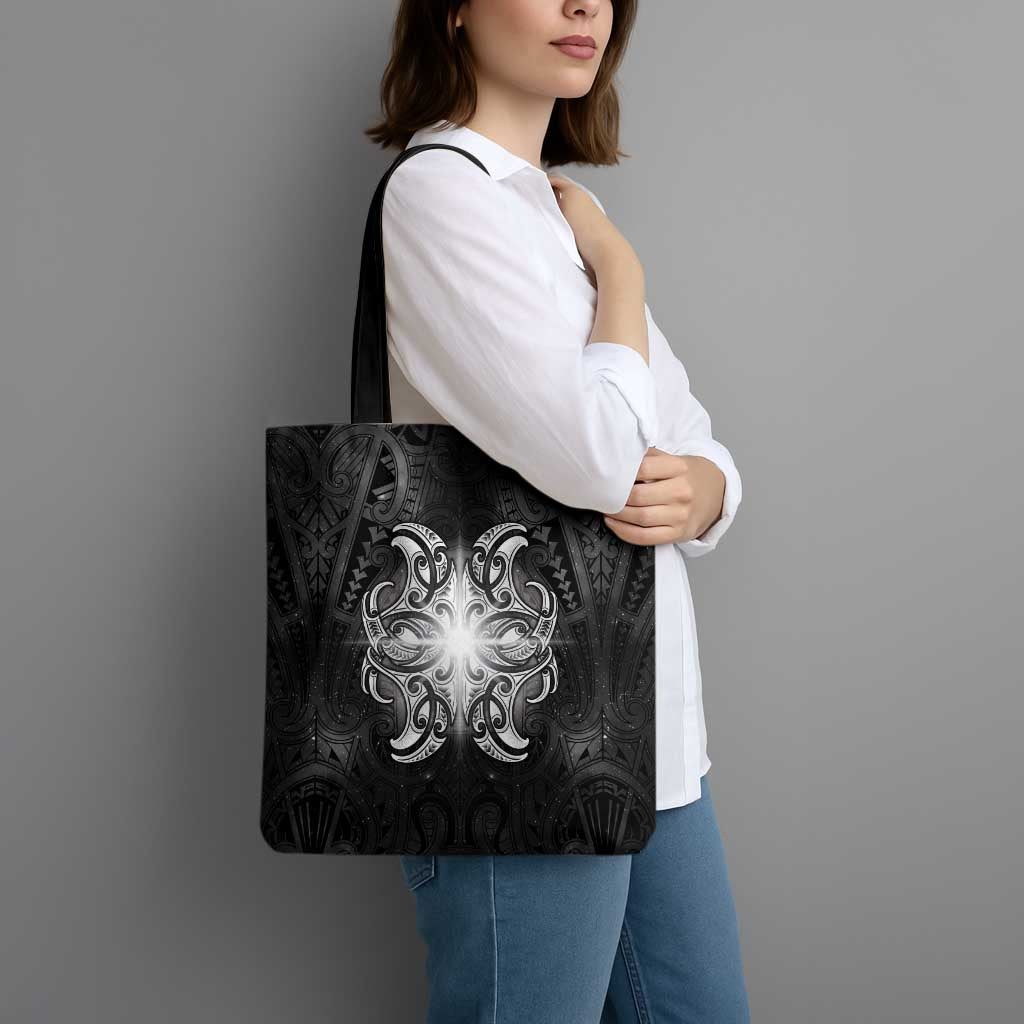 New Zealand Matariki Tote Bag Maori Moko Black Galaxy LT05 - Polynesian Pride