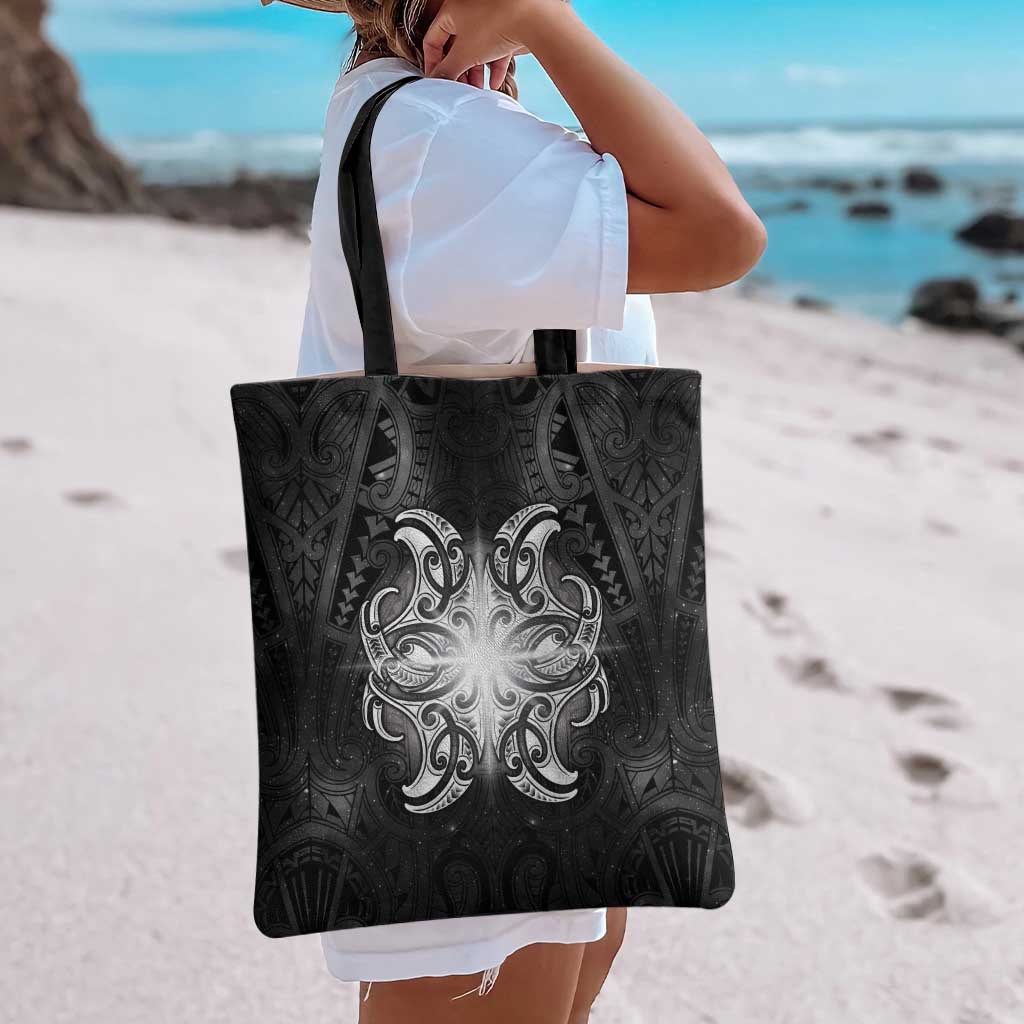 New Zealand Matariki Tote Bag Maori Moko Black Galaxy LT05 - Polynesian Pride