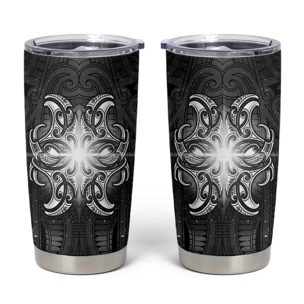 New Zealand Matariki Tumbler Cup Maori Moko Black Galaxy LT05 Black - Polynesian Pride
