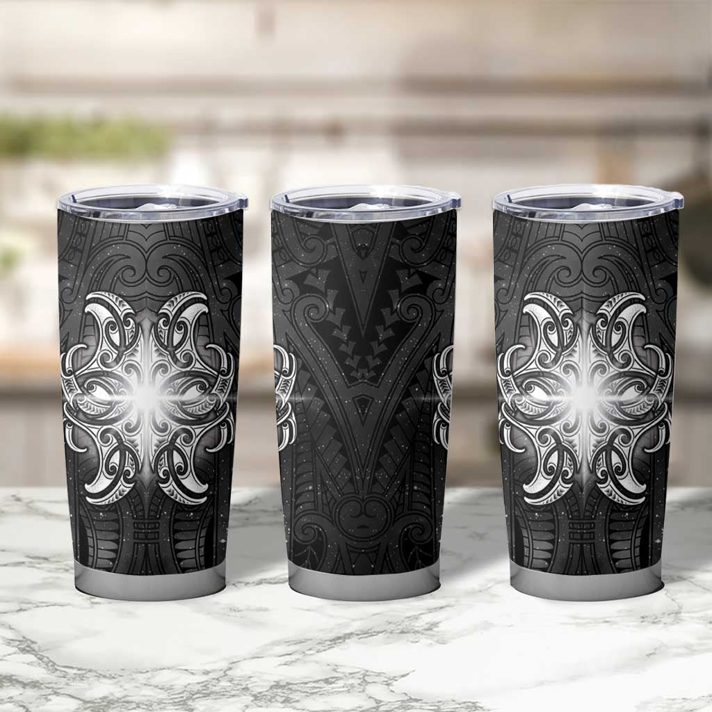 New Zealand Matariki Tumbler Cup Maori Moko Black Galaxy LT05 - Polynesian Pride
