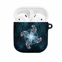 New Zealand Matariki Waita AirPods Case Maori Moko Dark Blue Galaxy LT05 Blue - Polynesian Pride