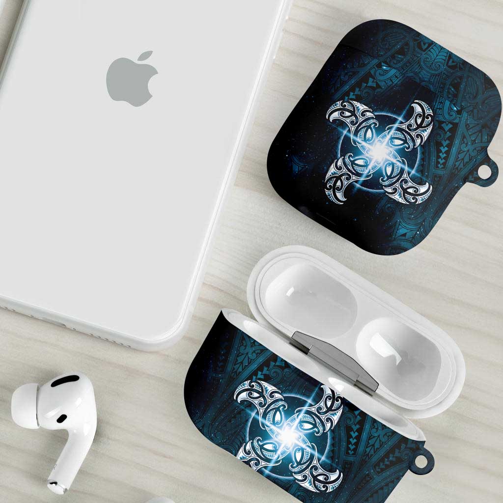 New Zealand Matariki Waita AirPods Case Maori Moko Dark Blue Galaxy LT05 - Polynesian Pride