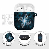 New Zealand Matariki Waita AirPods Case Maori Moko Dark Blue Galaxy LT05 - Polynesian Pride