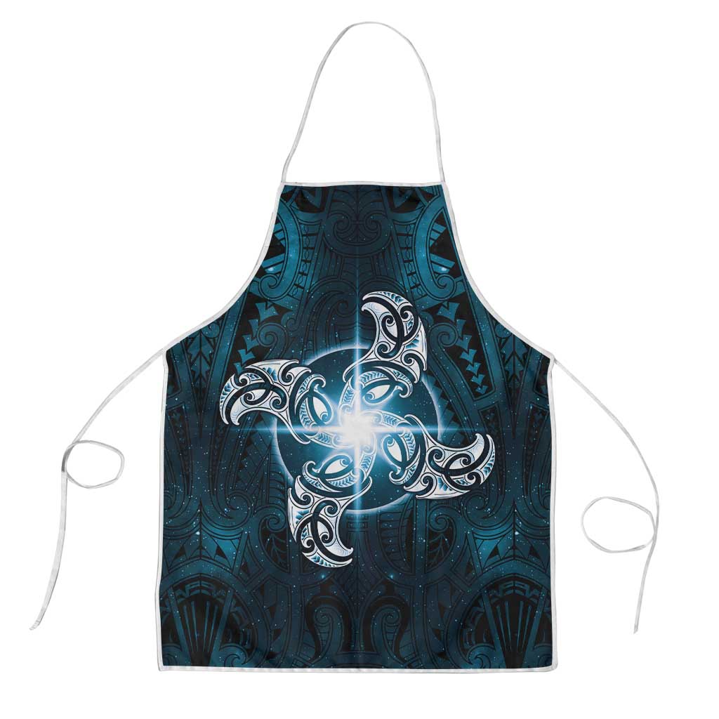 New Zealand Matariki Waita Apron Maori Moko Dark Blue Galaxy LT05 Blue - Polynesian Pride