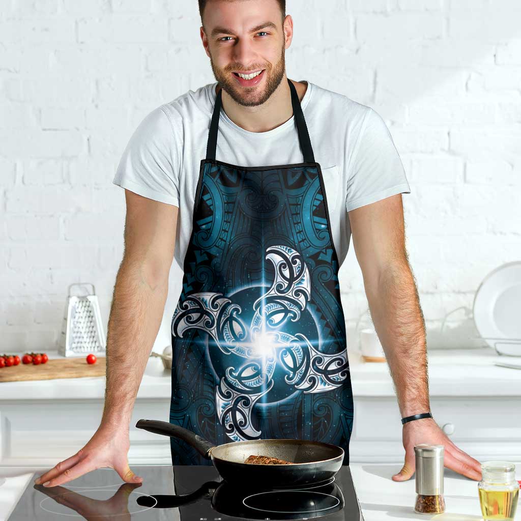 New Zealand Matariki Waita Apron Maori Moko Dark Blue Galaxy LT05 - Polynesian Pride