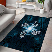 New Zealand Matariki Waita Area Rug Maori Moko Dark Blue Galaxy LT05 - Polynesian Pride
