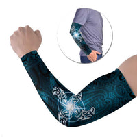 New Zealand Matariki Waita Arm Sleeves Maori Moko Dark Blue Galaxy LT05 Set of 2 Blue - Polynesian Pride