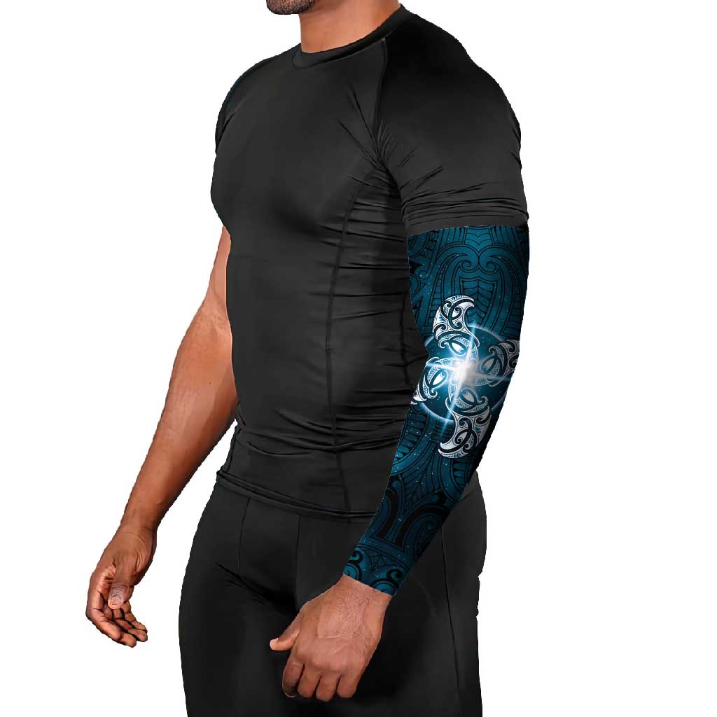 New Zealand Matariki Waita Arm Sleeves Maori Moko Dark Blue Galaxy LT05 - Polynesian Pride