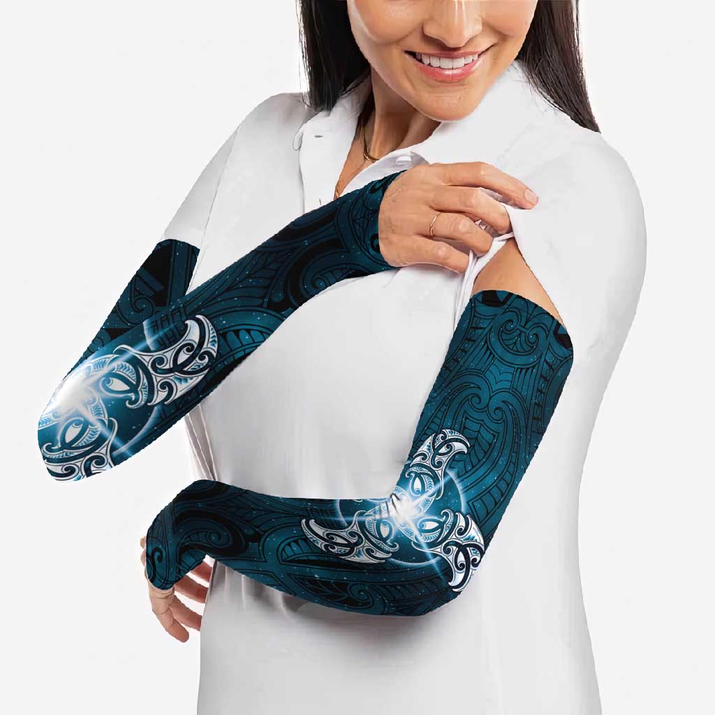 New Zealand Matariki Waita Arm Sleeves Maori Moko Dark Blue Galaxy LT05 - Polynesian Pride