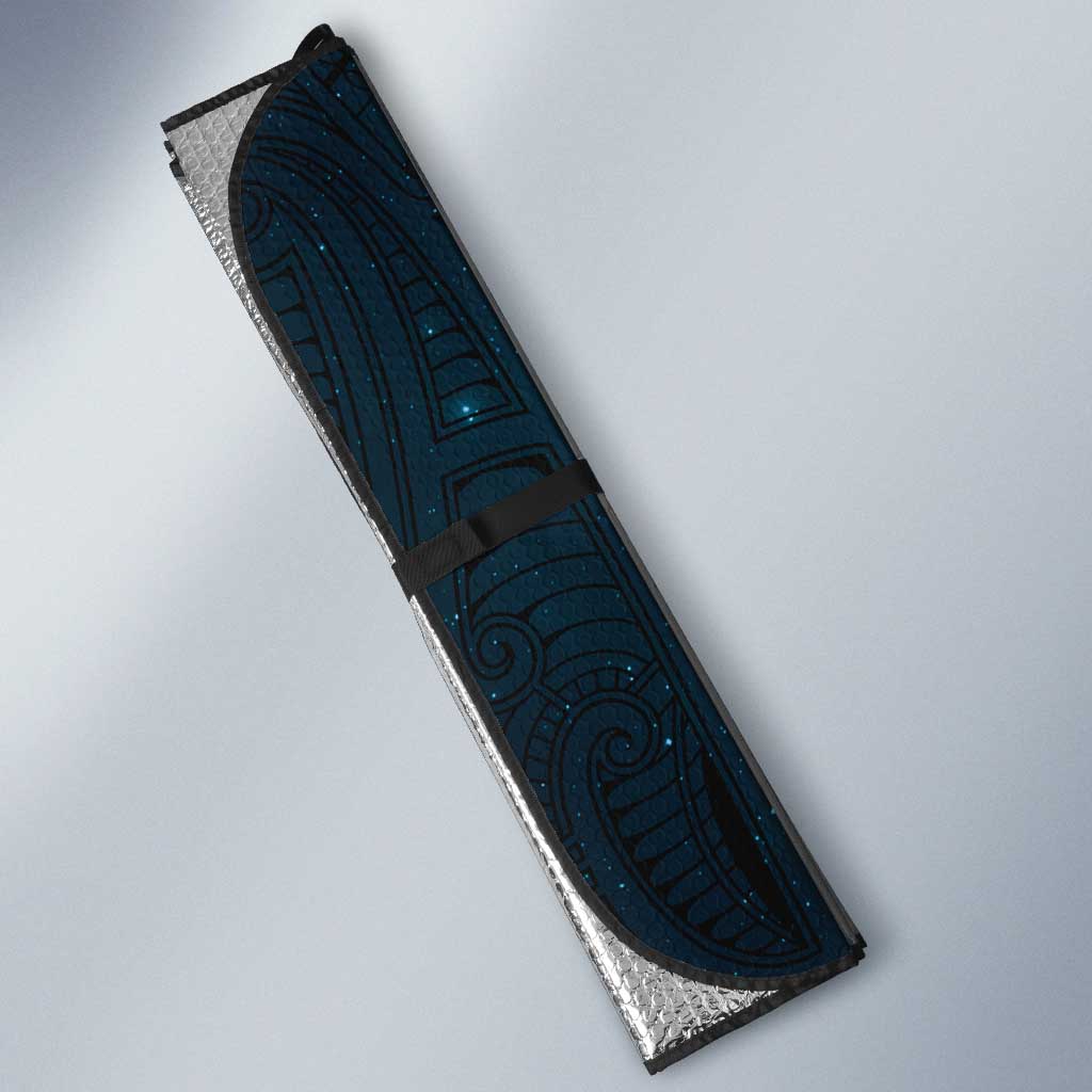 New Zealand Matariki Waita Auto Sun Shade Maori Moko Dark Blue Galaxy LT05 - Polynesian Pride