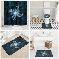 New Zealand Matariki Waita Bathroom Set Maori Moko Dark Blue Galaxy