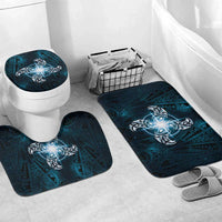 New Zealand Matariki Waita Bathroom Set Maori Moko Dark Blue Galaxy
