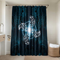 New Zealand Matariki Waita Bathroom Set Maori Moko Dark Blue Galaxy