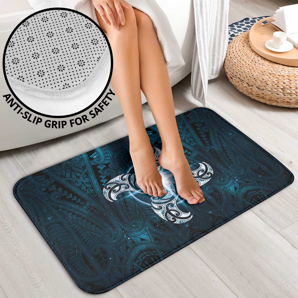 New Zealand Matariki Waita Bathroom Set Maori Moko Dark Blue Galaxy