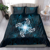 New Zealand Matariki Waita Bedding Set Maori Moko Dark Blue Galaxy LT05 - Polynesian Pride