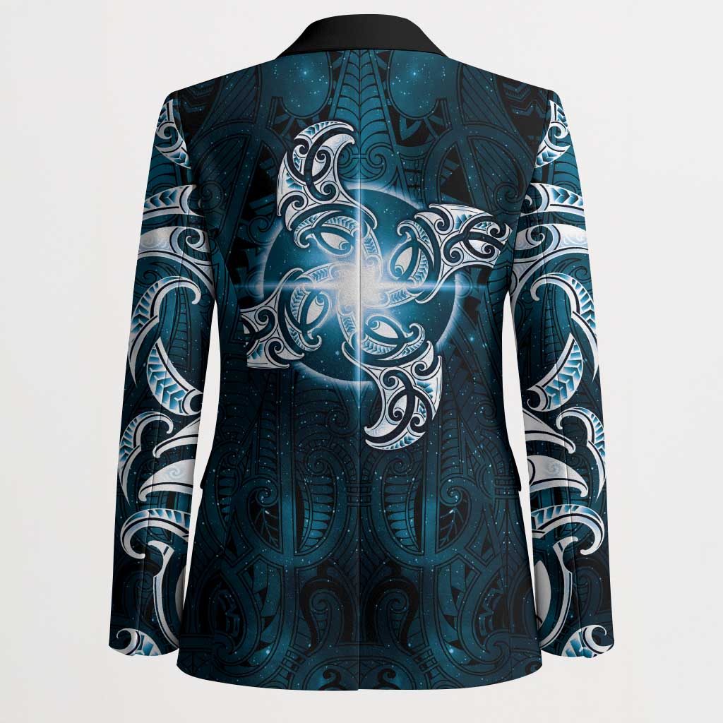 New Zealand Matariki Waita Blazer Maori Moko Dark Blue Galaxy LT05 - Polynesian Pride