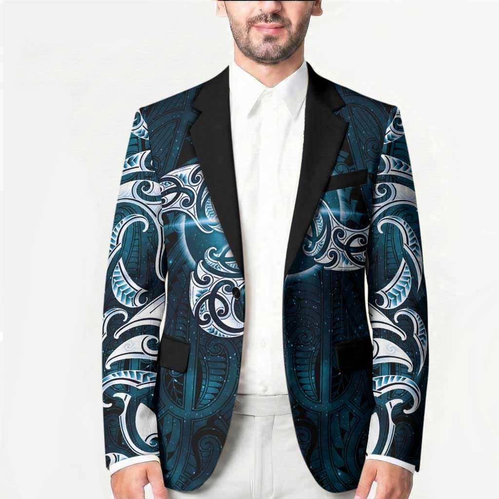 New Zealand Matariki Waita Blazer Maori Moko Dark Blue Galaxy LT05 - Polynesian Pride
