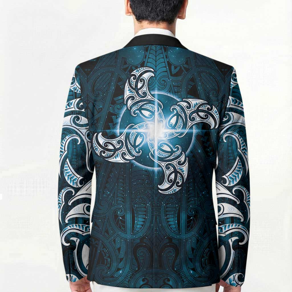 New Zealand Matariki Waita Blazer Maori Moko Dark Blue Galaxy LT05 - Polynesian Pride