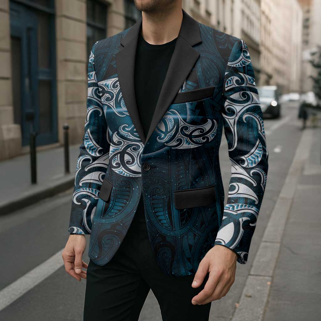 New Zealand Matariki Waita Blazer Maori Moko Dark Blue Galaxy LT05 - Polynesian Pride