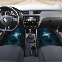 New Zealand Matariki Waita Car Mats Maori Moko Dark Blue Galaxy LT05 Set 2pcs - Front Blue - Polynesian Pride