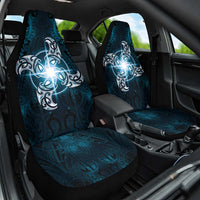 New Zealand Matariki Waita Car Seat Cover Maori Moko Dark Blue Galaxy LT05 One Size Blue - Polynesian Pride
