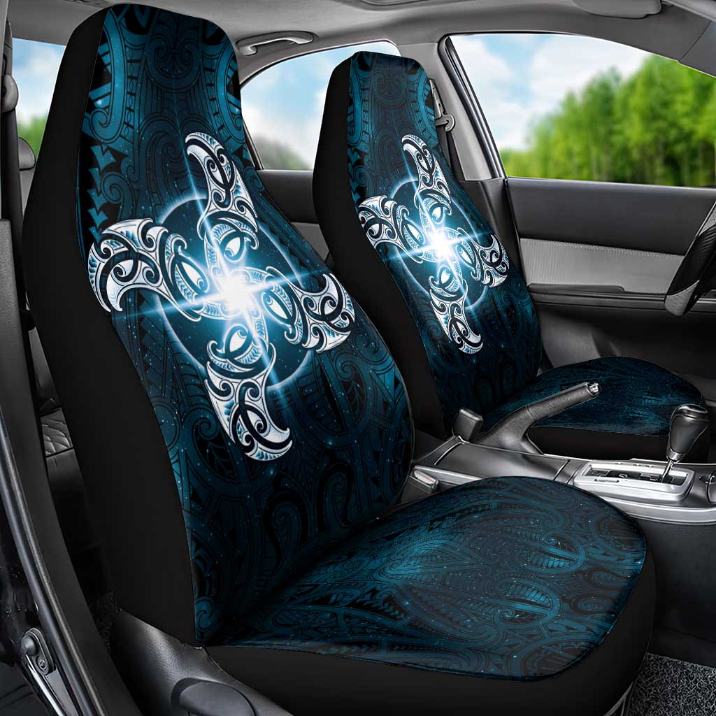 New Zealand Matariki Waita Car Seat Cover Maori Moko Dark Blue Galaxy LT05 - Polynesian Pride
