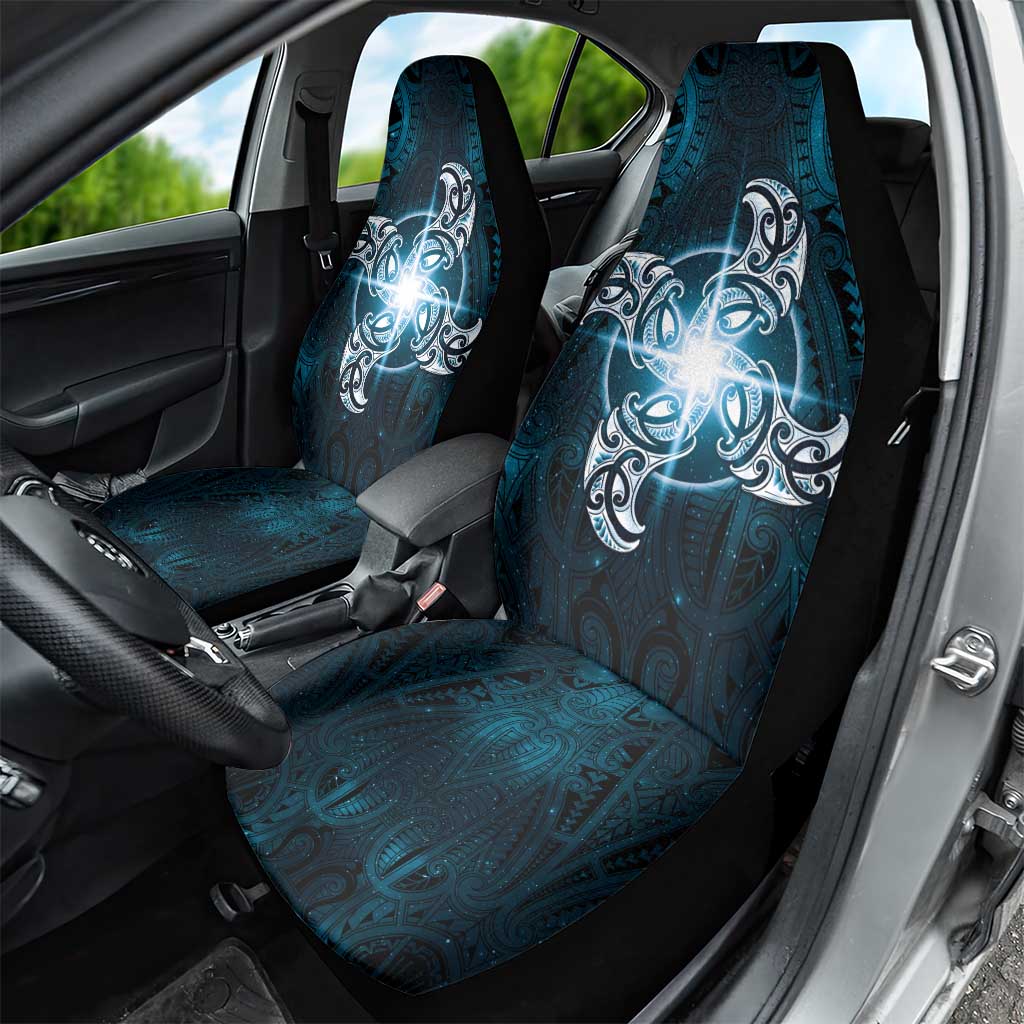 New Zealand Matariki Waita Car Seat Cover Maori Moko Dark Blue Galaxy LT05 - Polynesian Pride