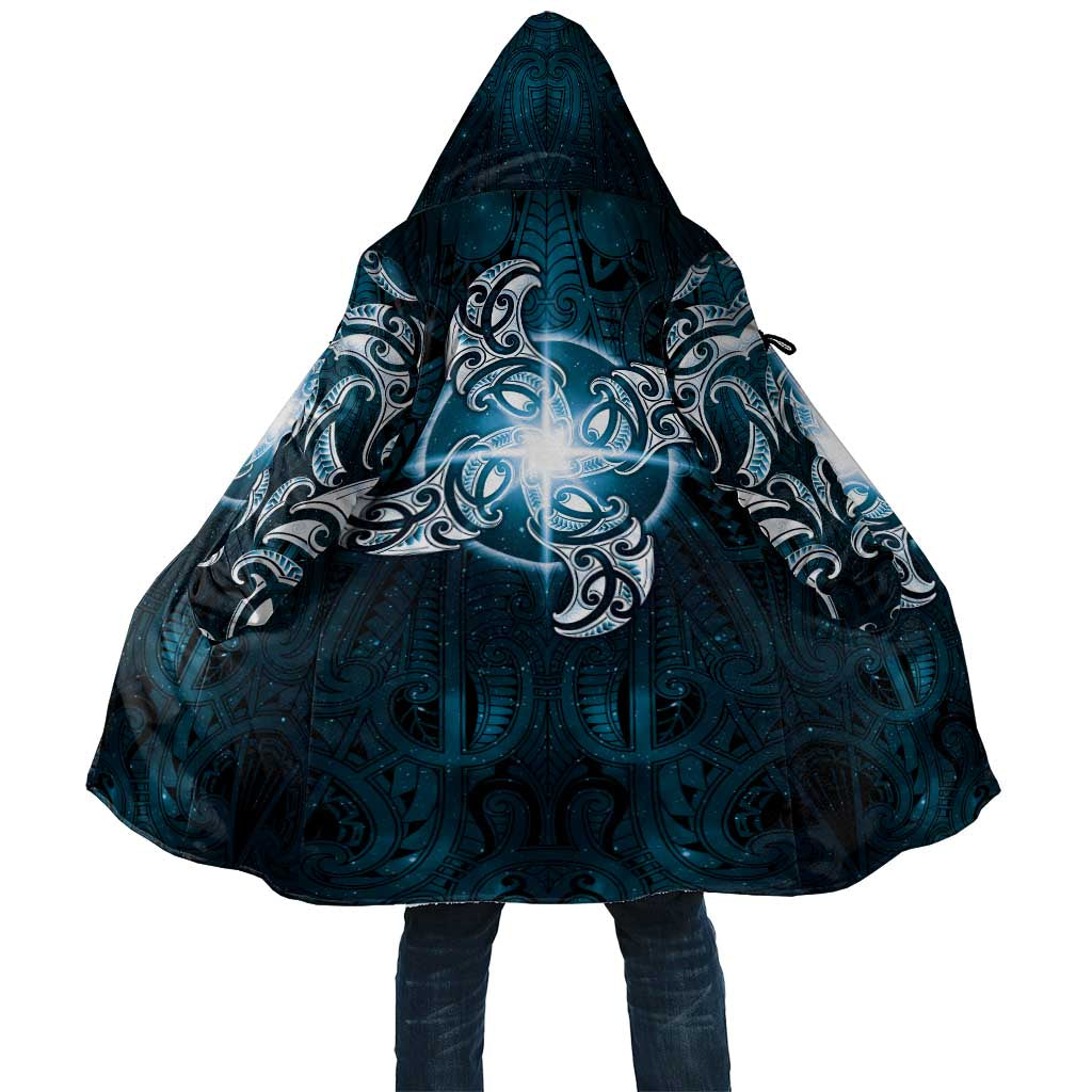 New Zealand Matariki Waita Cloak Maori Moko Dark Blue Galaxy