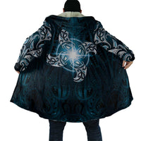 New Zealand Matariki Waita Cloak Maori Moko Dark Blue Galaxy