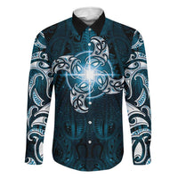 New Zealand Matariki Waita Family Matching Tank Maxi Dress and Hawaiian Shirt Maori Moko Dark Blue Galaxy