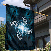 New Zealand Matariki Waita Garden Flag Maori Moko Dark Blue Galaxy LT05 - Polynesian Pride