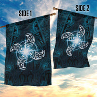 New Zealand Matariki Waita Garden Flag Maori Moko Dark Blue Galaxy LT05 - Polynesian Pride