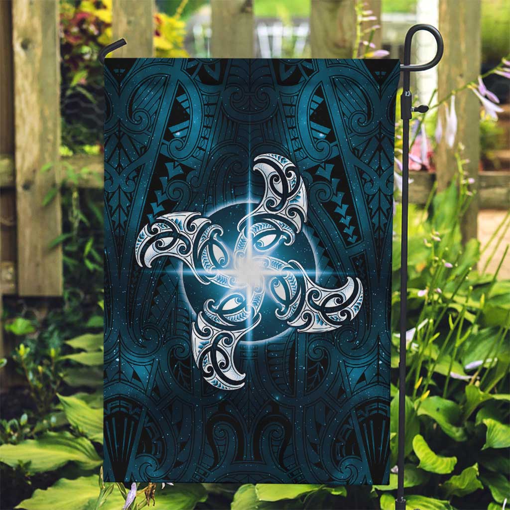 New Zealand Matariki Waita Garden Flag Maori Moko Dark Blue Galaxy LT05 Garden Flag Blue - Polynesian Pride