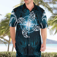 New Zealand Matariki Waita Hawaiian Shirt Maori Moko Dark Blue Galaxy LT05 - Polynesian Pride