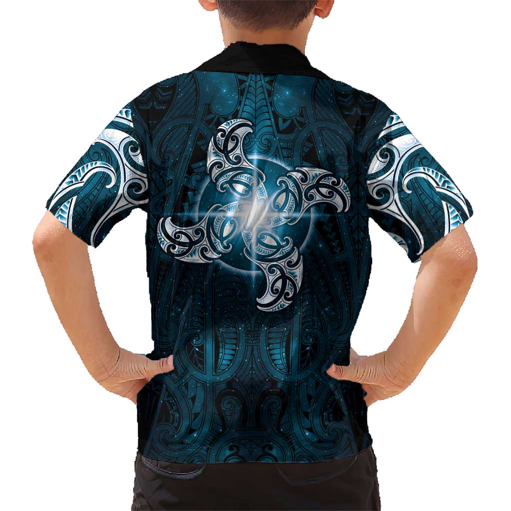 New Zealand Matariki Waita Hawaiian Shirt Maori Moko Dark Blue Galaxy LT05 - Polynesian Pride