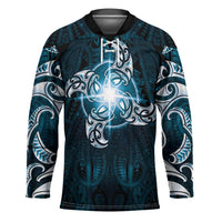 New Zealand Matariki Waita Hockey Jersey Maori Moko Dark Blue Galaxy LT05 Unisex Blue - Polynesian Pride