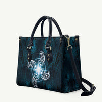 New Zealand Matariki Waita Leather Bag Maori Moko Dark Blue Galaxy LT05 Blue - Polynesian Pride