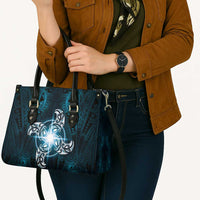 New Zealand Matariki Waita Leather Bag Maori Moko Dark Blue Galaxy LT05 - Polynesian Pride