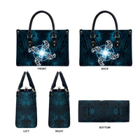 New Zealand Matariki Waita Leather Bag Maori Moko Dark Blue Galaxy LT05 - Polynesian Pride