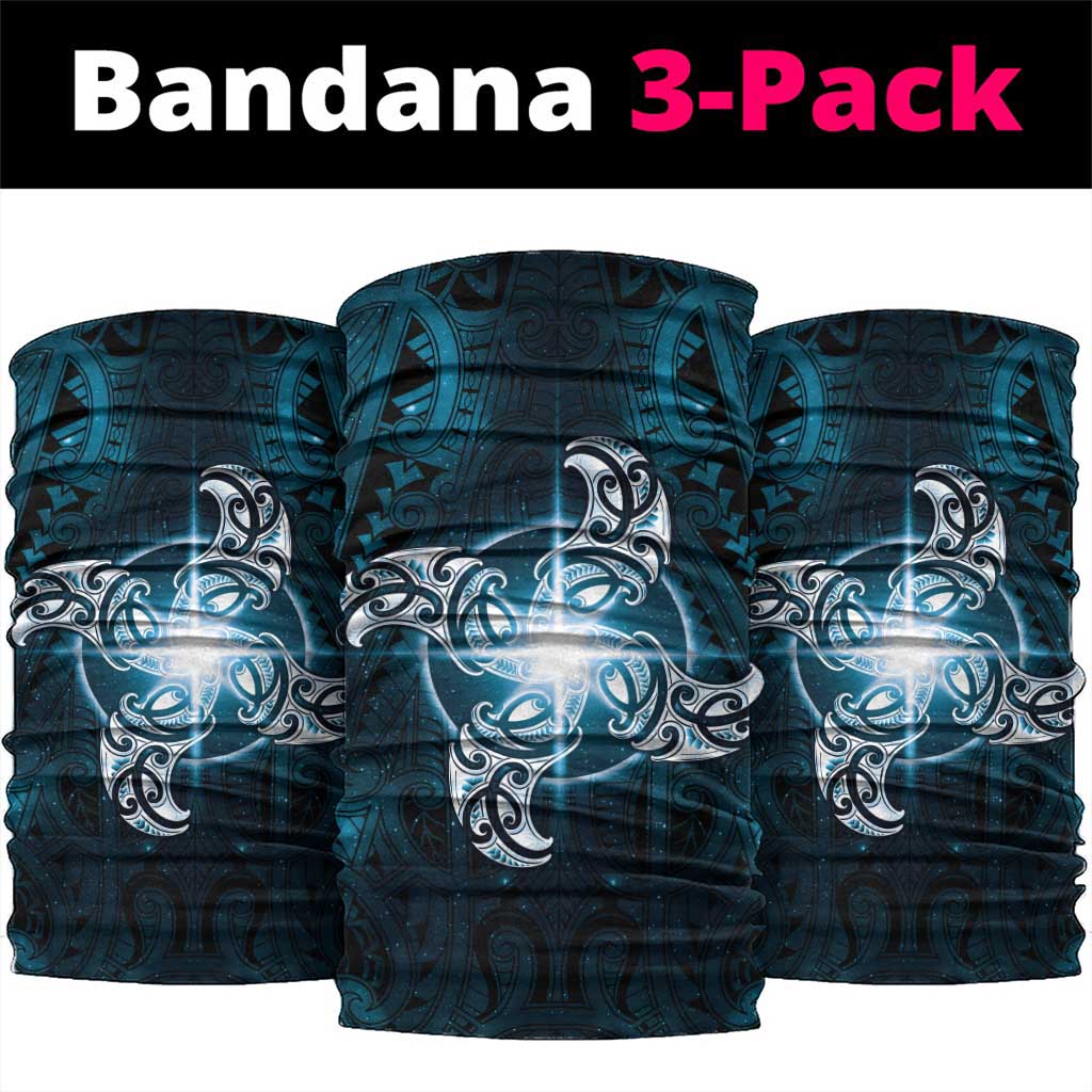 New Zealand Matariki Waita Neck Gaiter Maori Moko Dark Blue Galaxy LT05 package One Size: 25*50cm Blue - Polynesian Pride