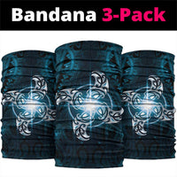 New Zealand Matariki Waita Neck Gaiter Maori Moko Dark Blue Galaxy LT05 package One Size: 25*50cm Blue - Polynesian Pride